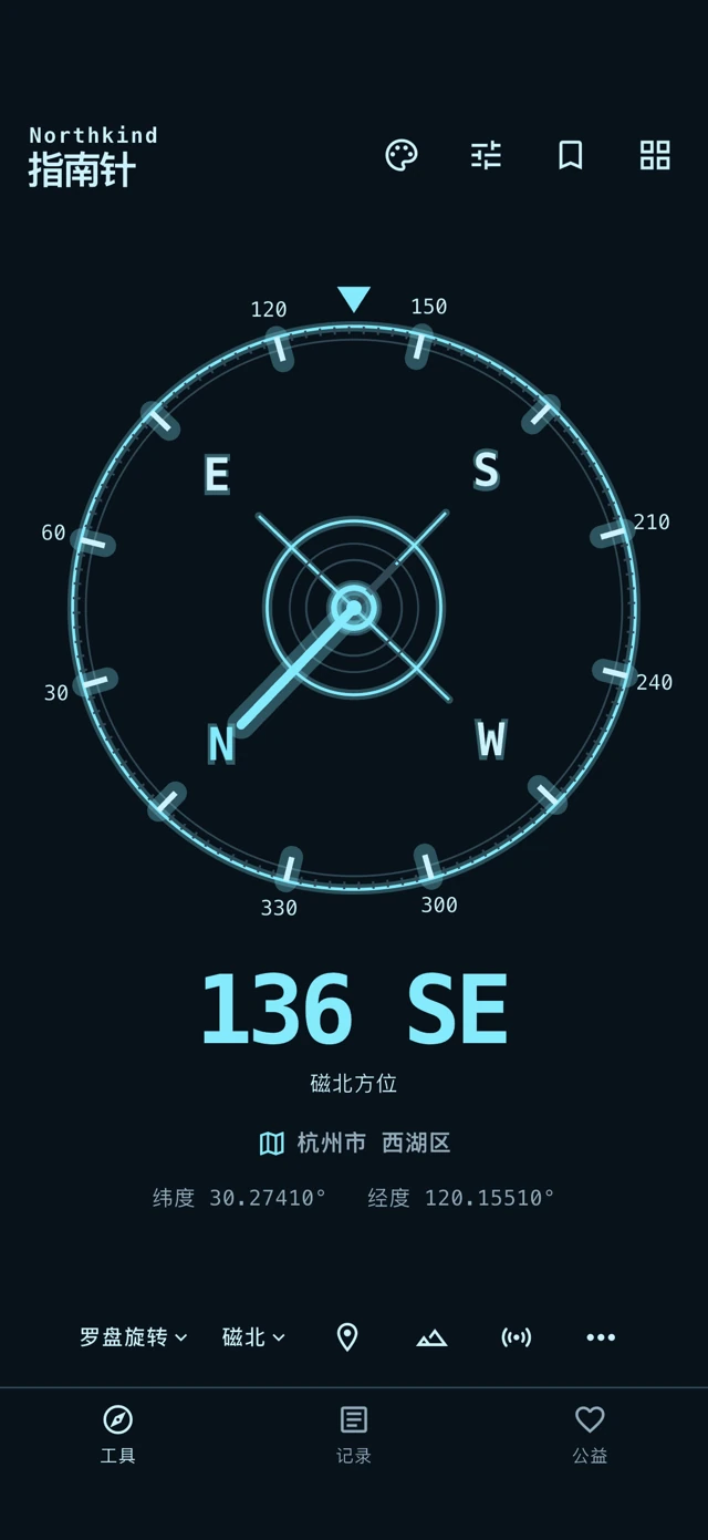 tech Compass · 模拟读数